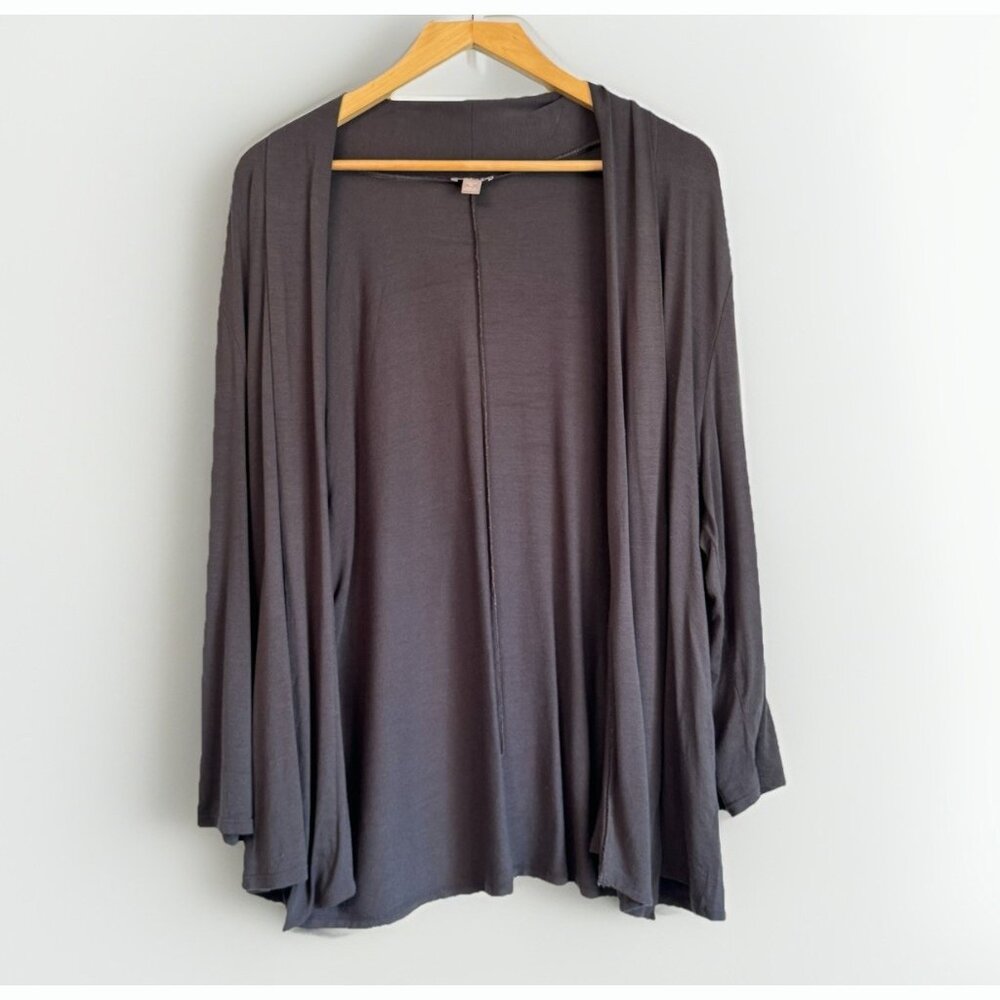 J. Jill Women’s Gray Cardigan XL Minimalist Quiet Luxury Everyday Minimalist